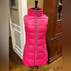 Fillmore Pink Long Down Puffer Vest - Size Small